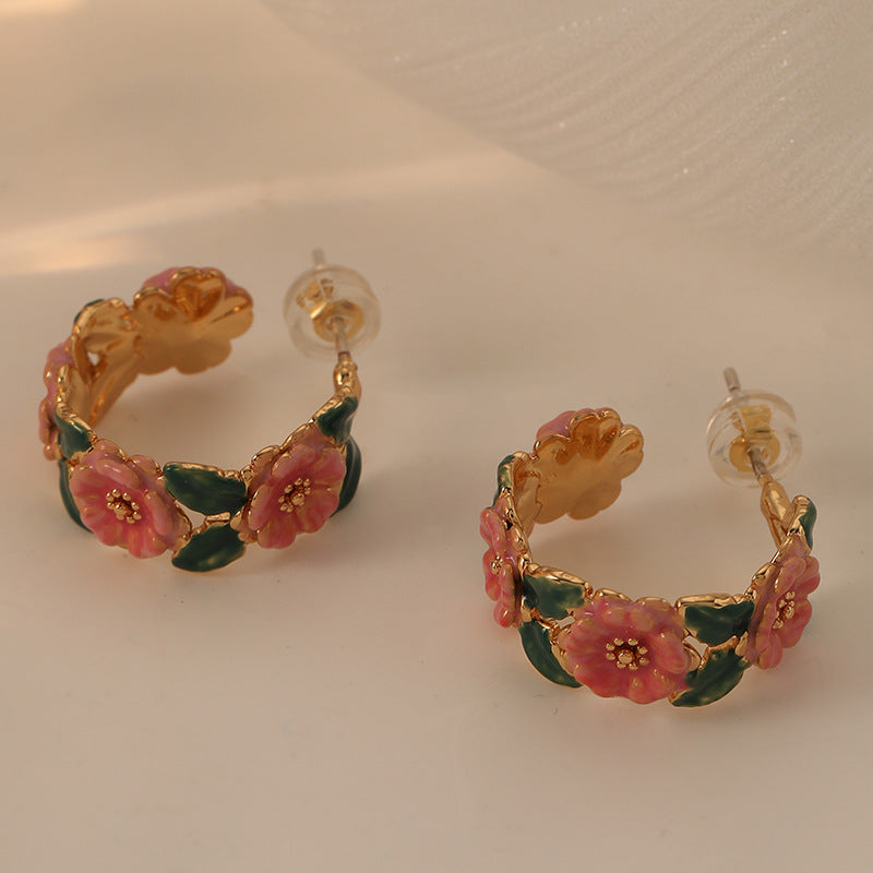 camellia earrings