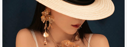 "Blooming Wealth" Simple Temperament Floral Fashionable Versatile Earrings