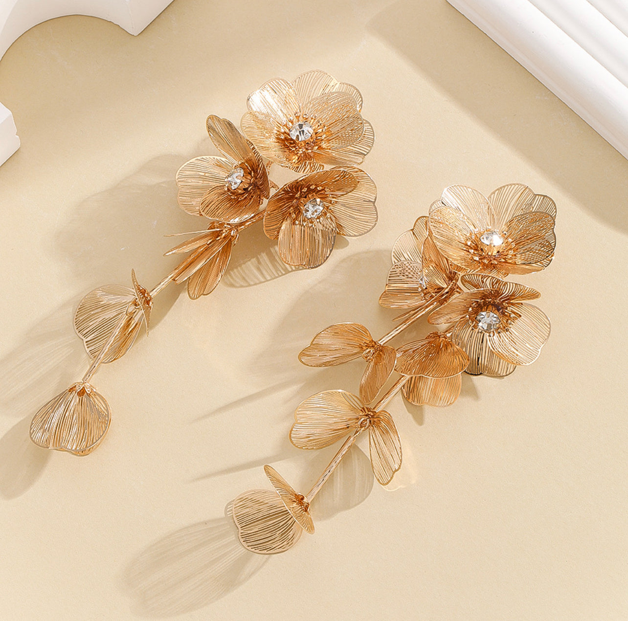 "Blooming Wealth" Simple Temperament Floral Fashionable Versatile Earrings