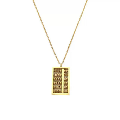 Abacus necklace with Chinese characteristics (one abacus, ten thousand taels of gold)