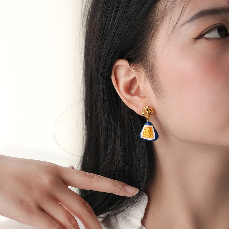 New niche design oil drop earrings (high-end and personalized)