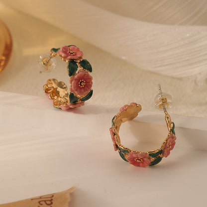 camellia earrings