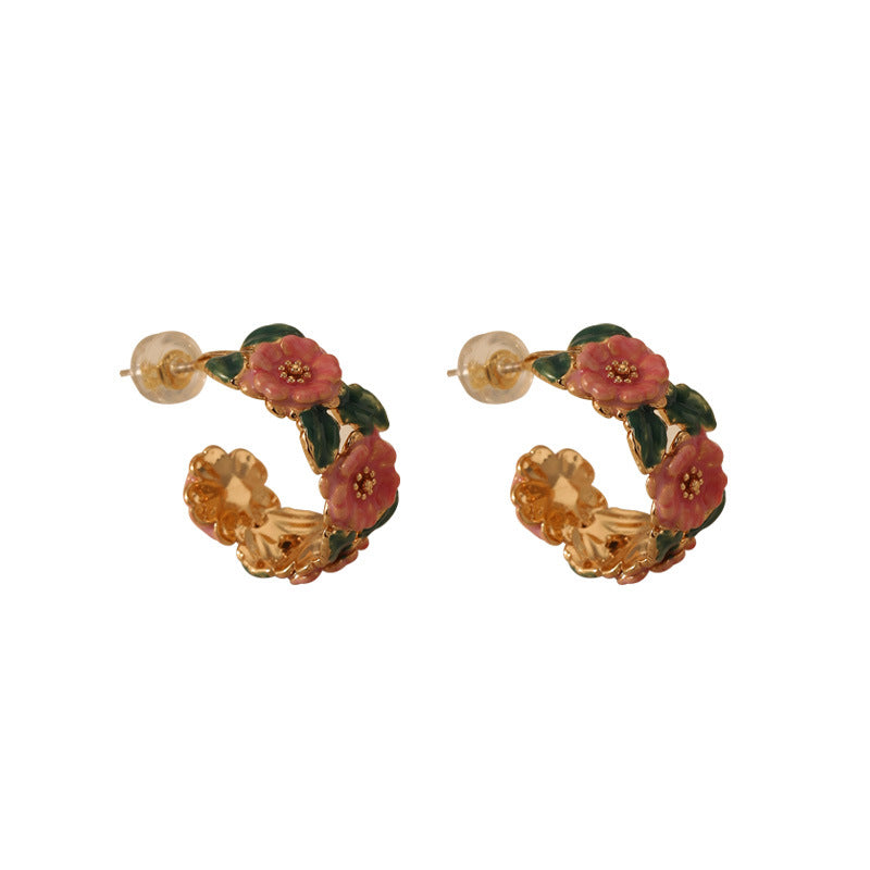 camellia earrings