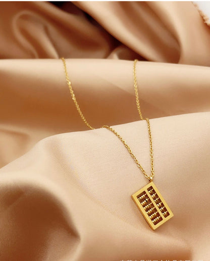 Abacus necklace with Chinese characteristics (one abacus, ten thousand taels of gold)