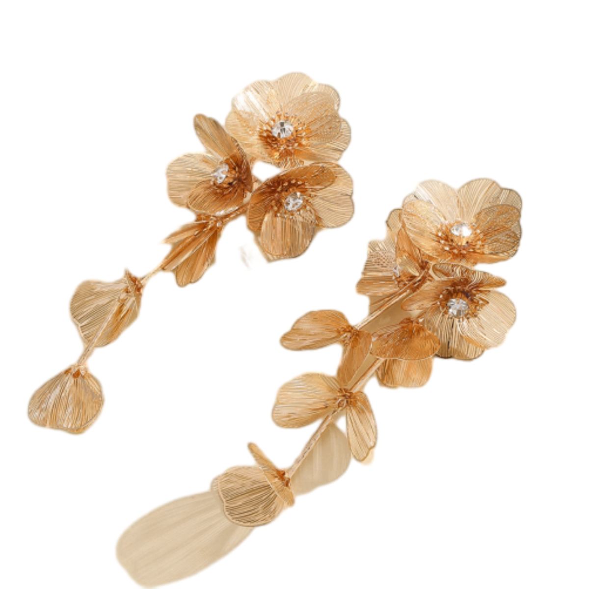 "Blooming Wealth" Simple Temperament Floral Fashionable Versatile Earrings