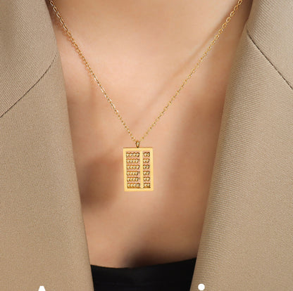 Abacus necklace with Chinese characteristics (one abacus, ten thousand taels of gold)